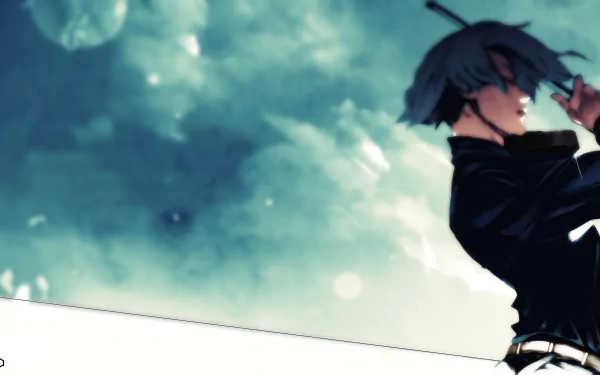HD anime desktop wallpaper featuring Kanae von Rosewald from Tokyo Ghoul:re with a cloudy sky background.
