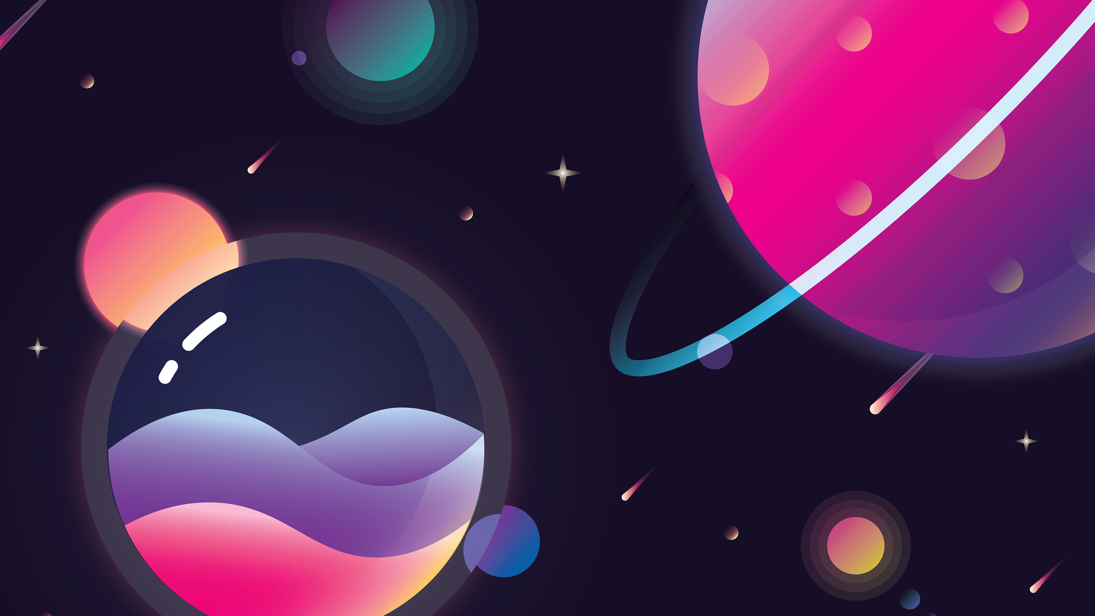 Download Minimalist Sci Fi Planet 4k Ultra HD Wallpaper