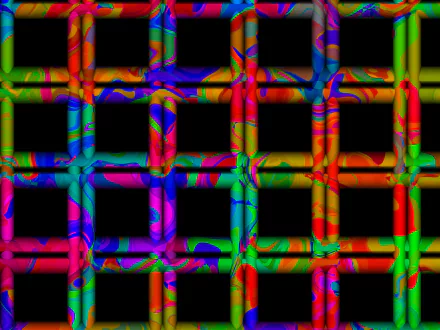 A colorful abstract design composed of interconnected squares with vibrant hues on a black background, rendered in 4K Ultra HD for PC desktop wallpaper.