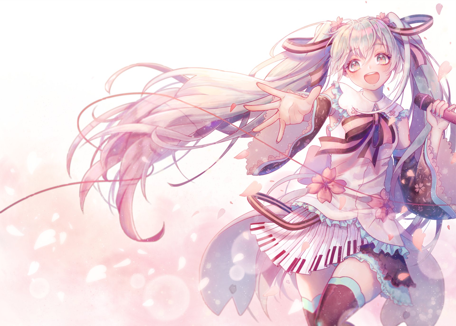 Download Sakura Miku Anime Vocaloid HD Wallpaper by Tamaki