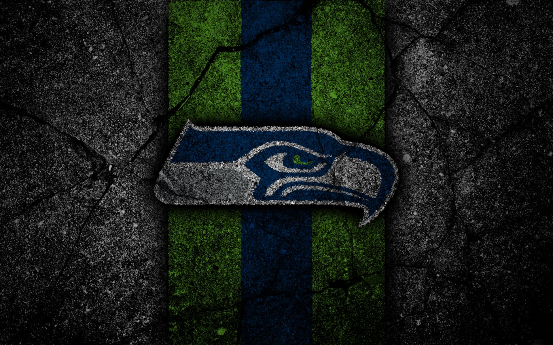 Download Seahawks Logo Cool Green Design iPhone Wallpaper