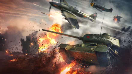 T-34 tank Ilyushin Il-2 video game War Thunder HD Desktop Wallpaper | Background Image