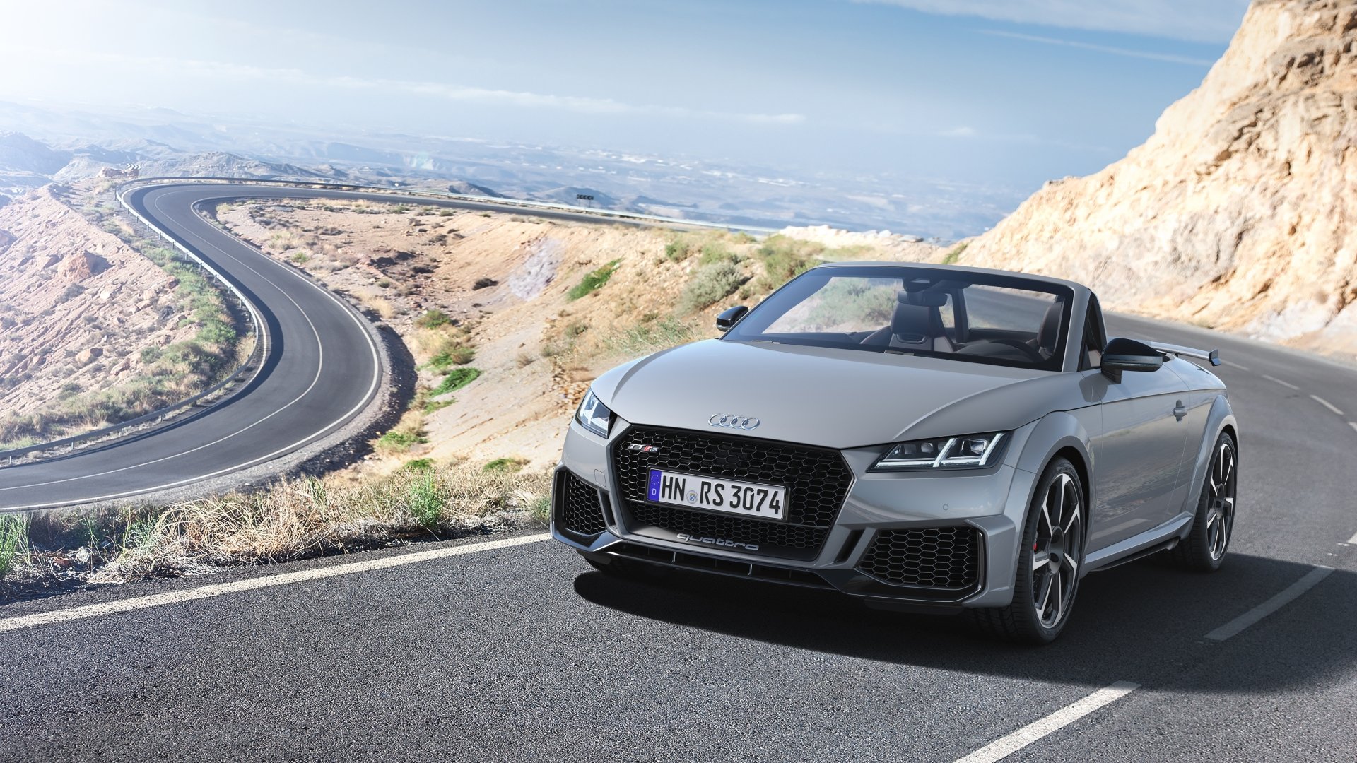 Download Cabriolet Silver Car Car Audi Audi TT Vehicle Audi TT RS 4k Ultra HD Wallpaper