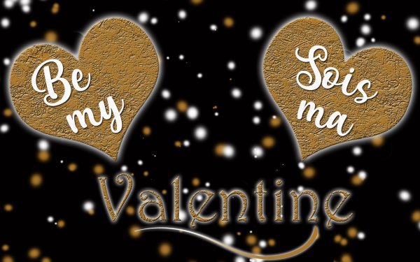 Holiday Valentine's Day Love Heart Text HD Wallpaper | Background Image