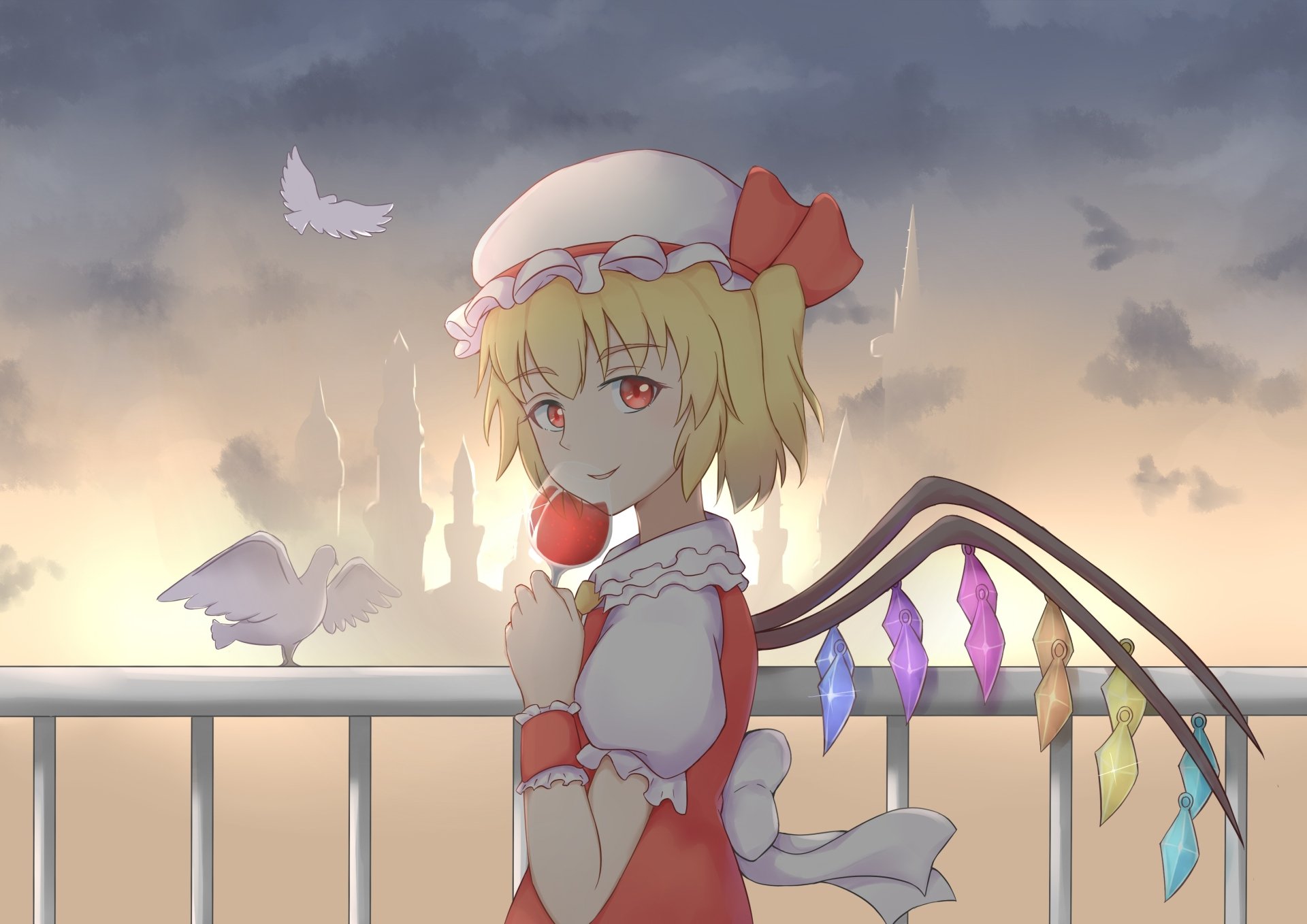 Download Flandre Scarlet Anime Touhou HD Wallpaper by Llmioy