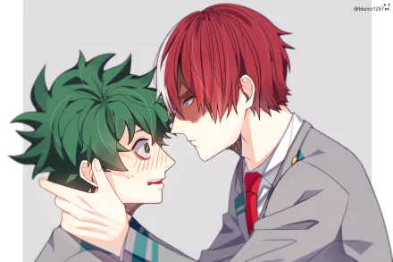 Izuku Midoriya Shoto Todoroki Anime My Hero Academia HD Desktop Wallpaper | Background Image