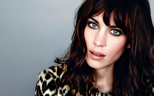 face brunette blue eyes British model woman Alexa Chung HD Desktop Wallpaper | Background Image