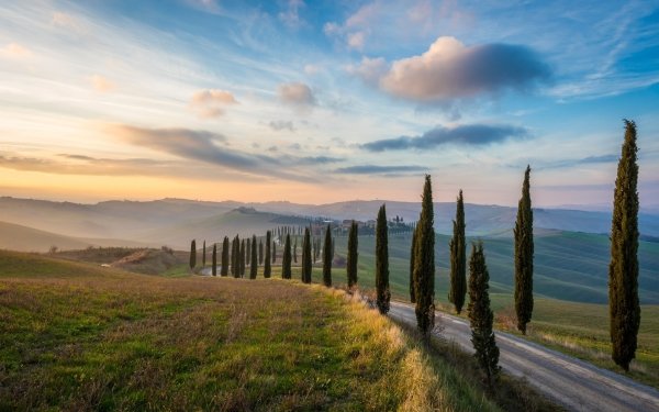 Photography Tuscany Italy Sky Landscape Road HD Wallpaper | Background Image