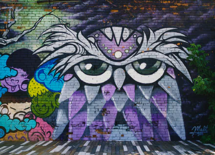 owl artistic graffiti HD Desktop Wallpaper | Background Image
