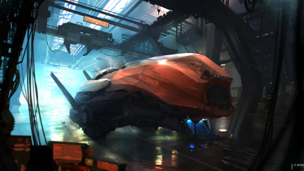  Sci Fi Spaceship by Sergey Lesiuk