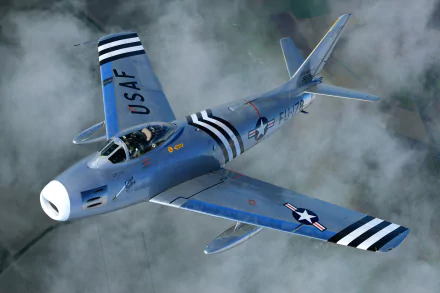 warplane aircraft jet fighter military North American F-86 Sabre HD Desktop Wallpaper | Background Image