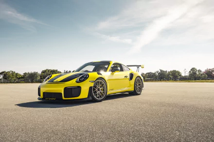 yellow car car Porsche Porsche 911 Porsche 911 GT2 vehicle Porsche 911 GT2 RS HD Desktop Wallpaper | Background Image