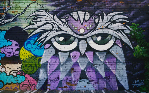 owl artistic graffiti HD Desktop Wallpaper | Background Image