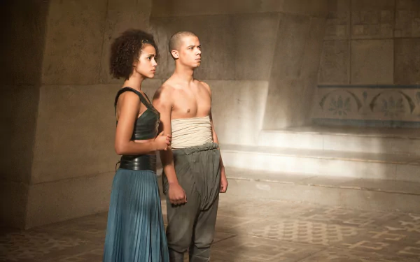 Nathalie Emmanuel Jacob Anderson Grey Worm Missandei (Game Of Thrones) TV Show Game Of Thrones HD Desktop Wallpaper | Background Image