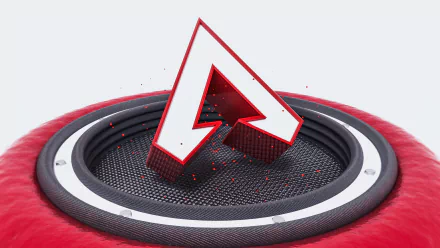 4K Ultra HD Apex Legends video game wallpaper featuring the bold red and white Apex logo set against a textured circular background with dynamic red accents.