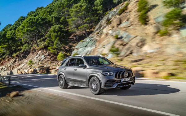 SUV silver car car Mercedes-AMG vehicle Mercedes-AMG GLE 53 HD Desktop Wallpaper | Background Image