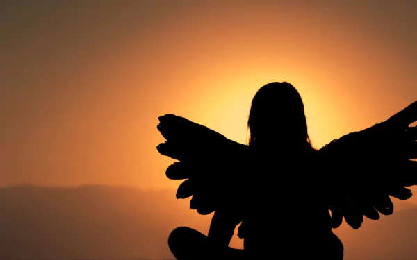 shadow woman angel HD Desktop Wallpaper | Background Image