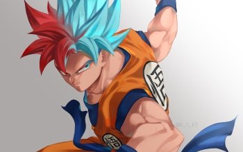 Goku SSJ God by Juanlu Suárez