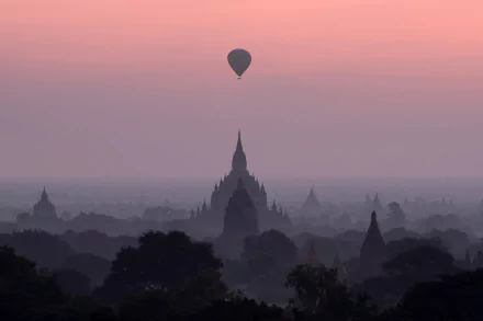 landscape hot air balloon man made bagan HD Desktop Wallpaper | Background Image