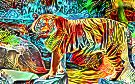  Electric tiger artistic