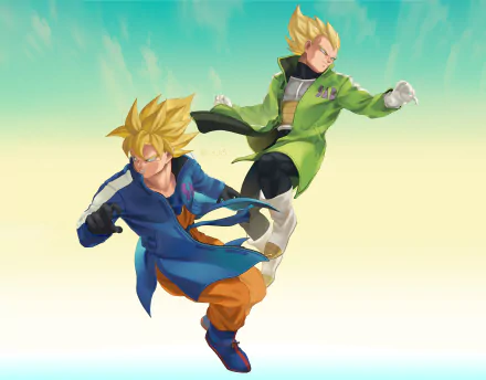  Goku and Vegeta SSJ by ksuke