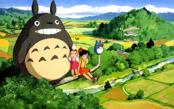 Anime My Neighbor Totoro Studio Ghibli Totoro Satsuki Kusakabe HD Wallpaper | Background Image