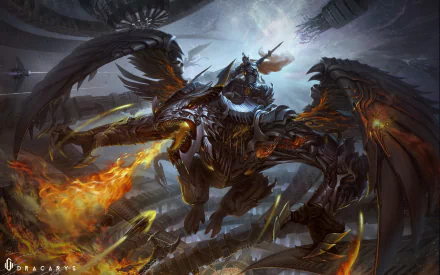 dragon rider fire fantasy dragon Fire Dragon HD Desktop Wallpaper | Background Image