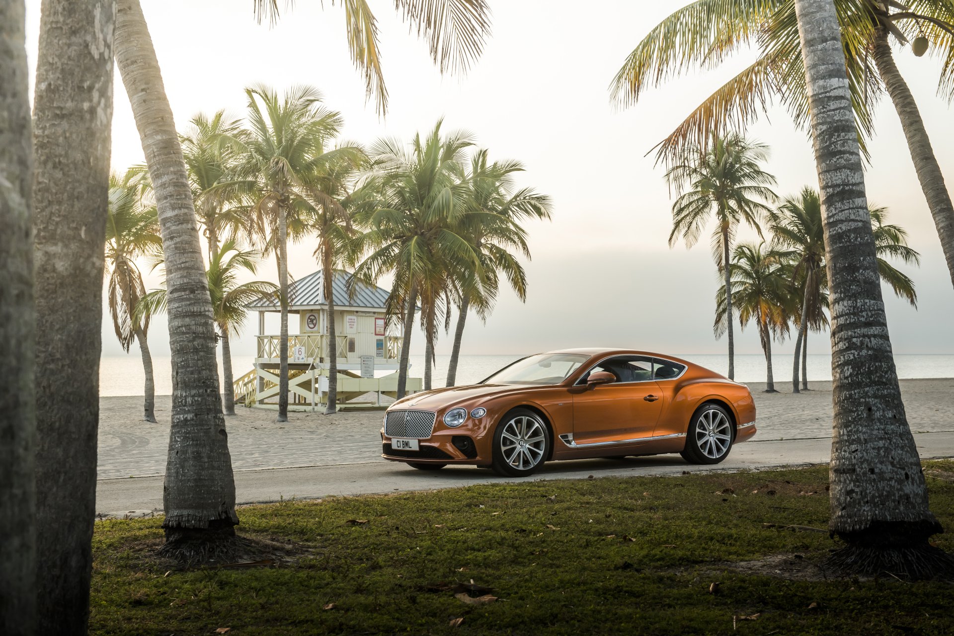 Download Orange Car Car Bentley Bentley Continental Vehicle Bentley Continental GT 8k Ultra HD Wallpaper