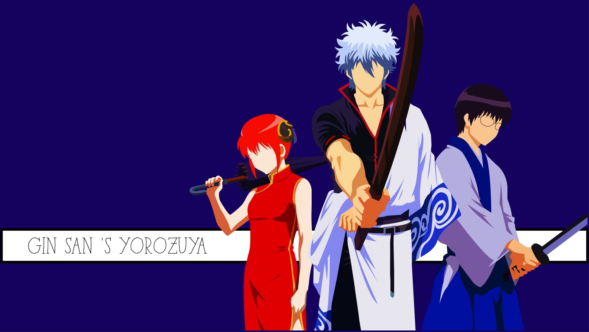 Download Shimura Shinpachi Kagura (Gintama) Gintoki Sakata Anime Gintama 8k Ultra HD Wallpaper by Lum
