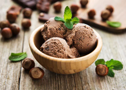 still life hazelnut food ice cream HD Desktop Wallpaper | Background Image