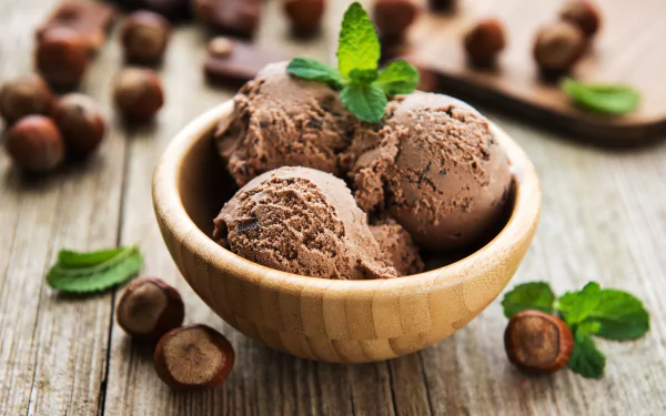 still life hazelnut food ice cream HD Desktop Wallpaper | Background Image