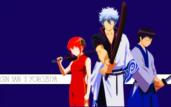 Shimura Shinpachi Kagura (Gintama) Gintoki Sakata Anime Gintama HD Desktop Wallpaper | Background Image